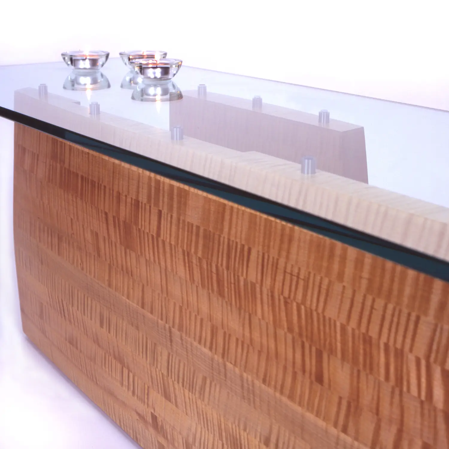 Hansen Table photographed from an elevated angle, revealing its distinctive organic geometry.