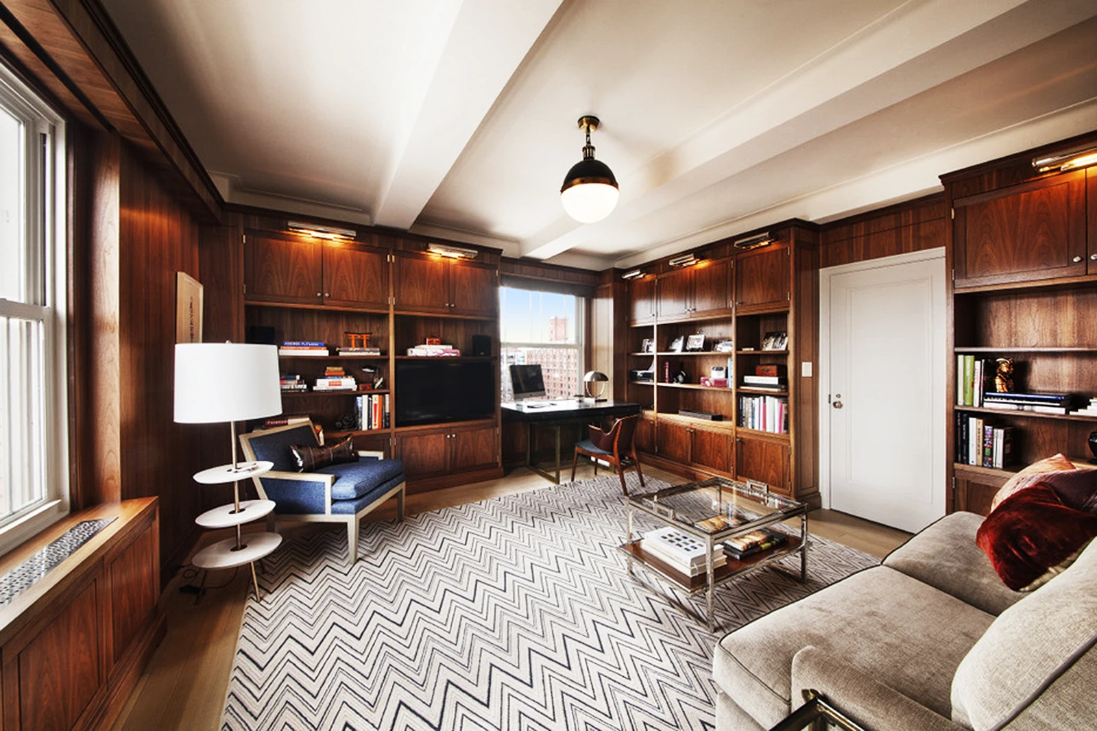 Contemporary residential interior at Cooper Residence, Manhattan